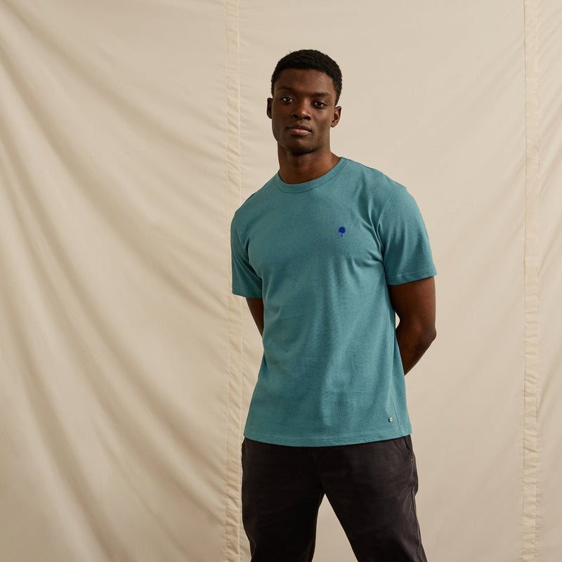 T-Shirt Vert Clair Chiné Lugny - Homme