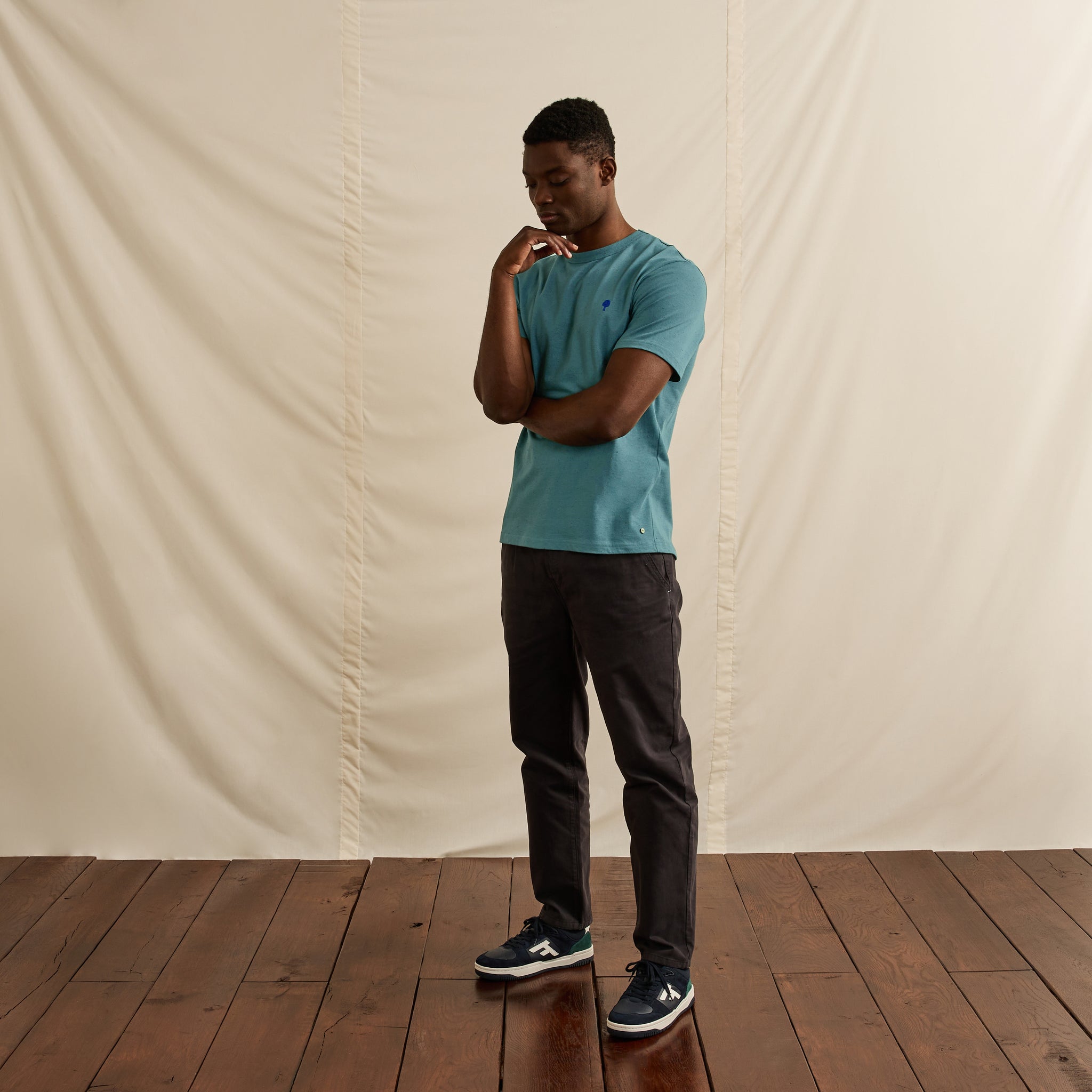 Light Green Marl T-Shirt Lugny - Men