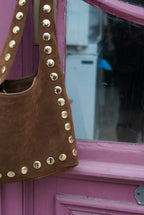 Brown Clou Suede Bag