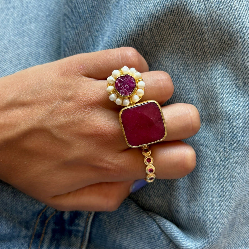 Bague Lulú Magenta