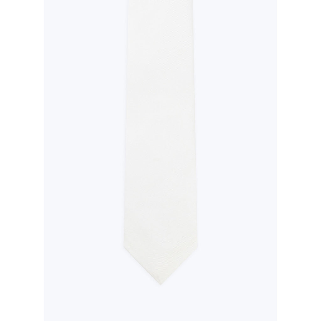 Cravate En Satin De Soie - Blanc