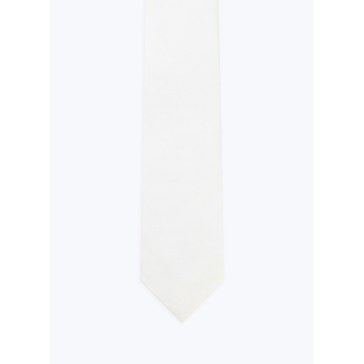 Cravate En Satin De Soie - Blanc