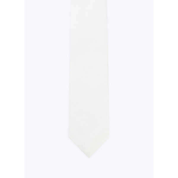 Silk Satin Tie - White
