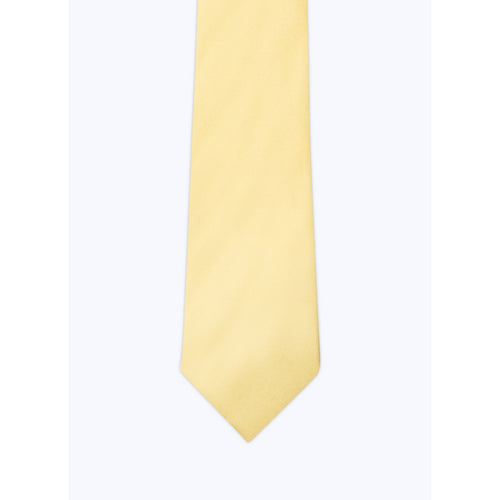 Fursac - Cravate Jaune Unie - Jaune Pale