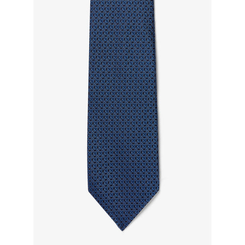 Corbata Cruzada De Jacquard - Azul Marino