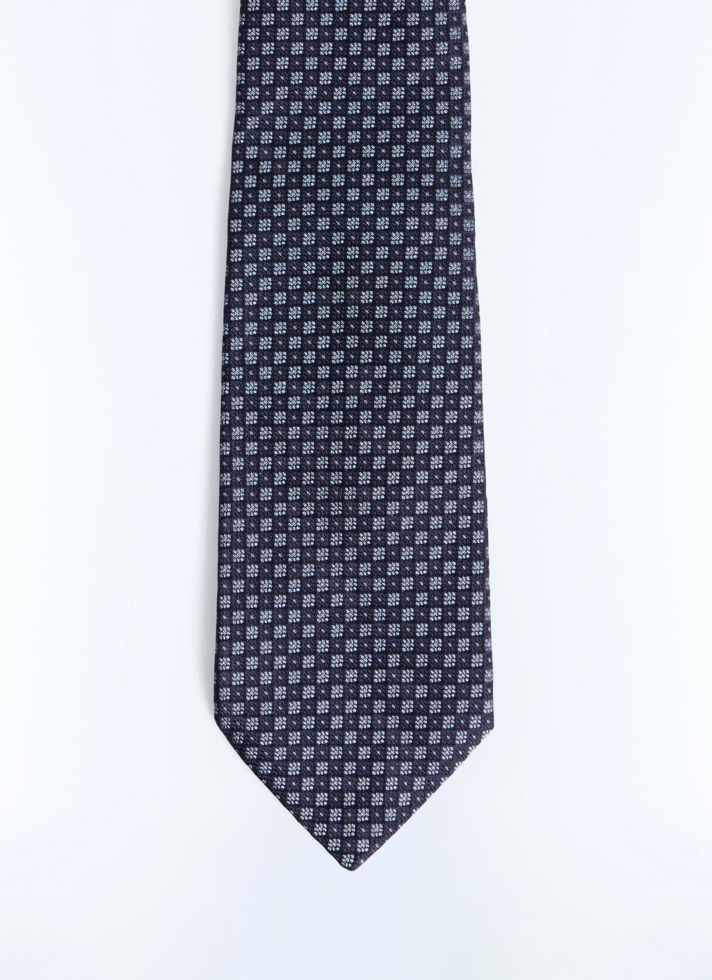 Cravate En Jacquard Fleuri - Ciel