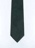 Cravatta In Jacquard A Quadri - Verde Bottiglia