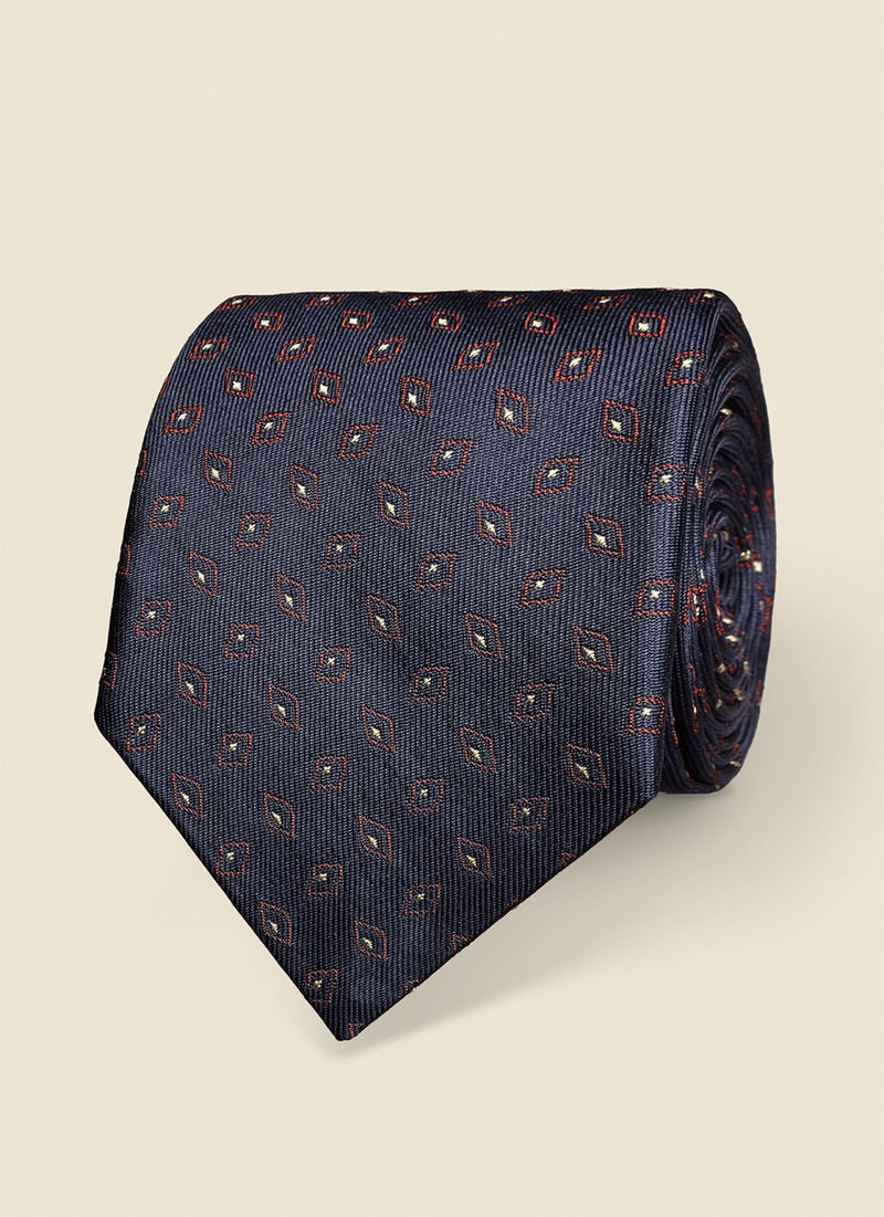 Fursac - "Eyes" Pattern Tie - Navy