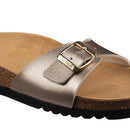 Women's Sandals Scholl Estelle Laminated - Dark Beige