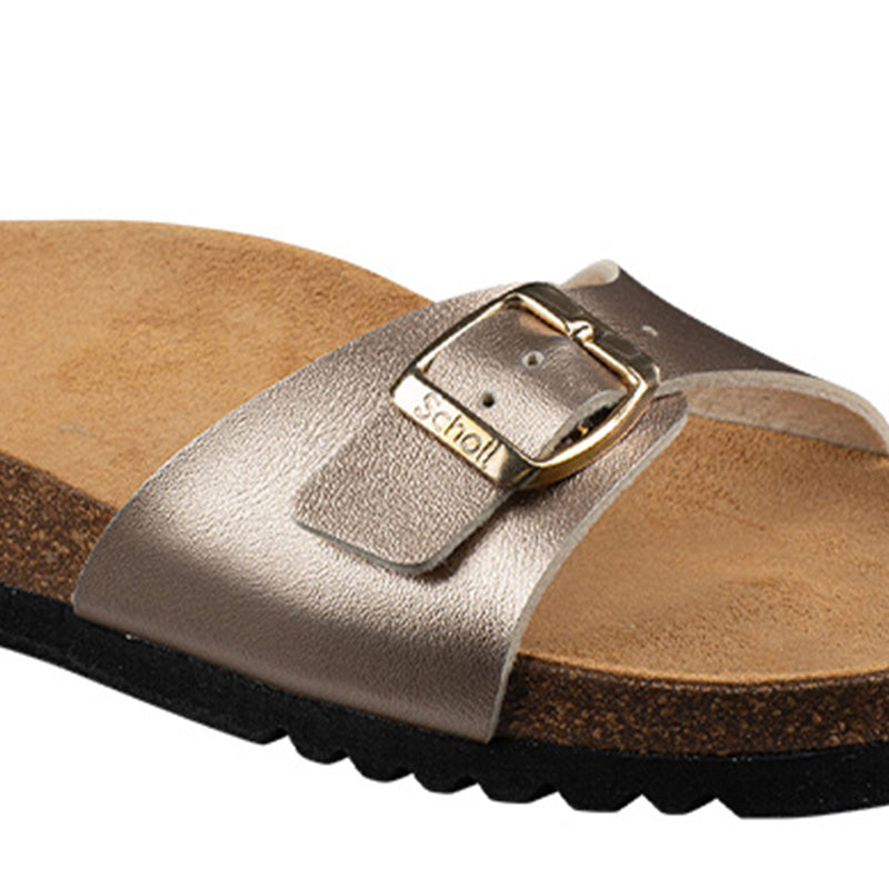 Women's Sandals Scholl Estelle Laminated - Dark Beige