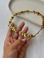 Vintage Gold-Tone Necklace - Colourful Arrows