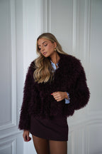 Manteau Fourrure Soanne - Prune