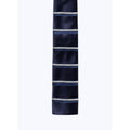 Corbata Recta Baja, Rayas Dobles - Azul Marino