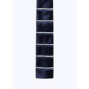 Corbata Recta Baja, Rayas Dobles - Azul Marino