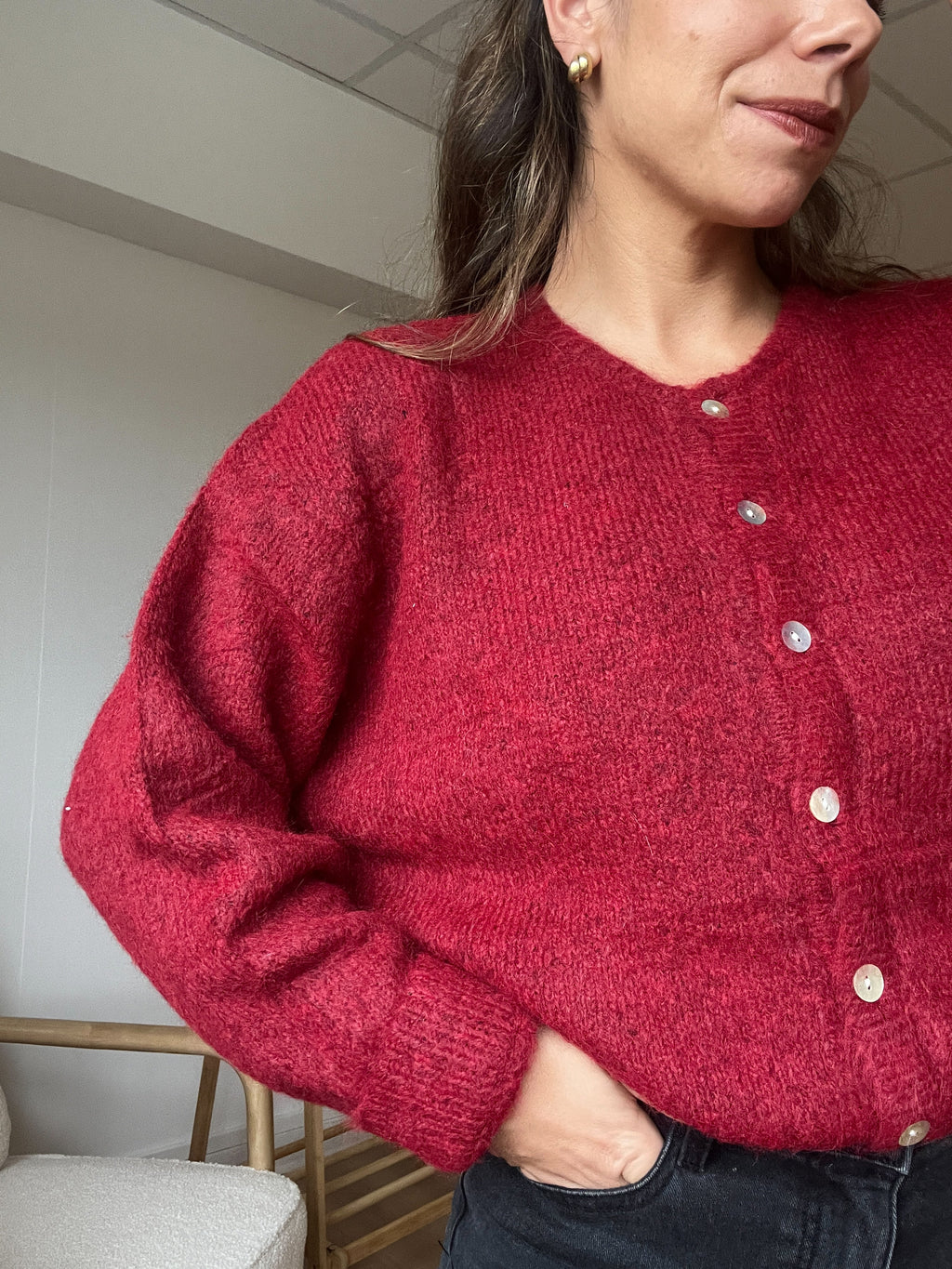 Charlie burgundy cardigan