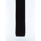 Cravate En Tricot Unie - Noir