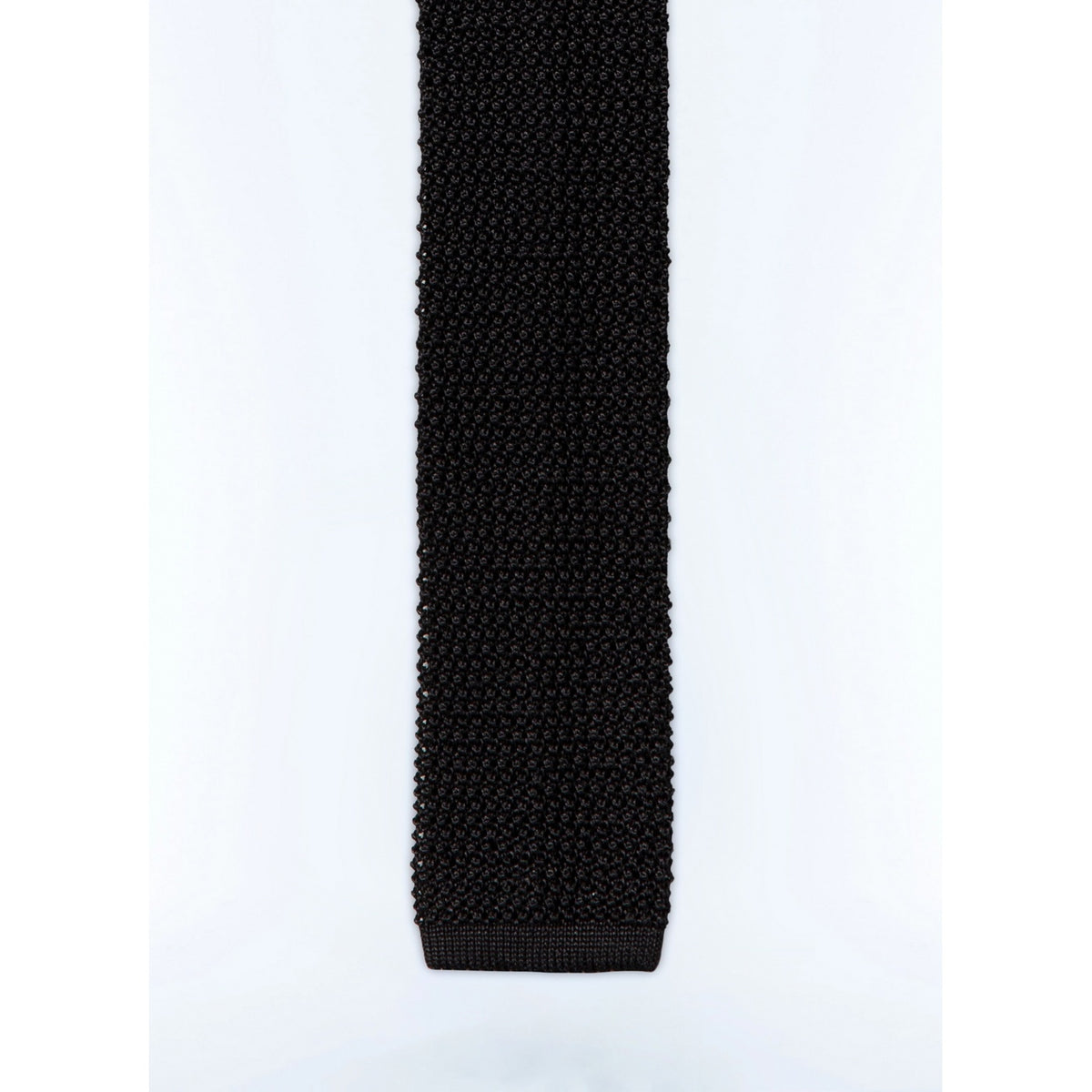 Cravate En Tricot Unie - Noir