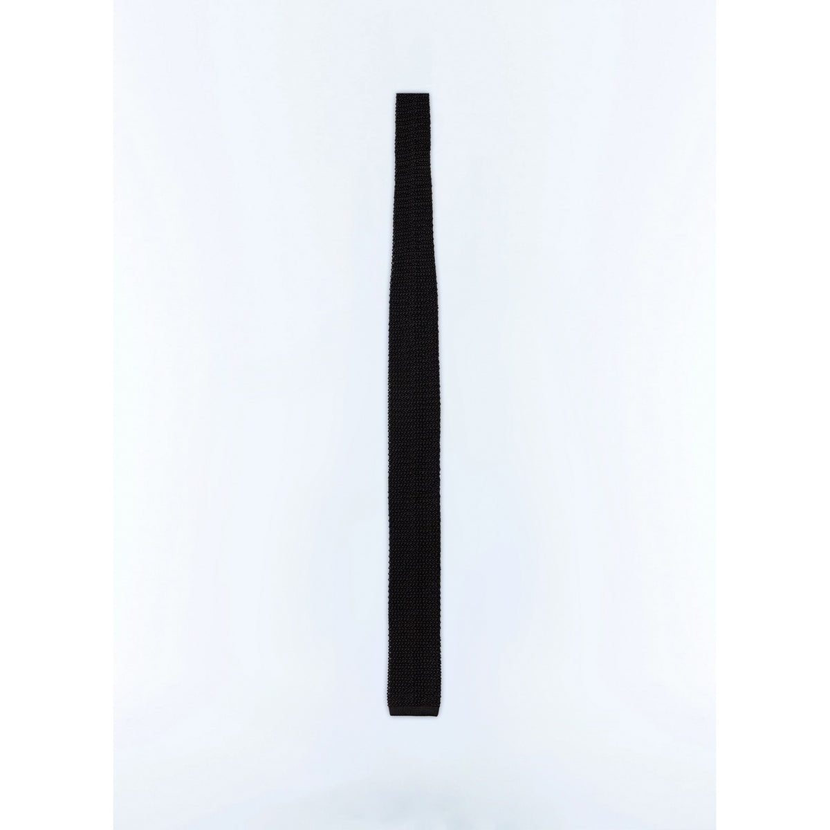 Cravate En Tricot Unie - Noir
