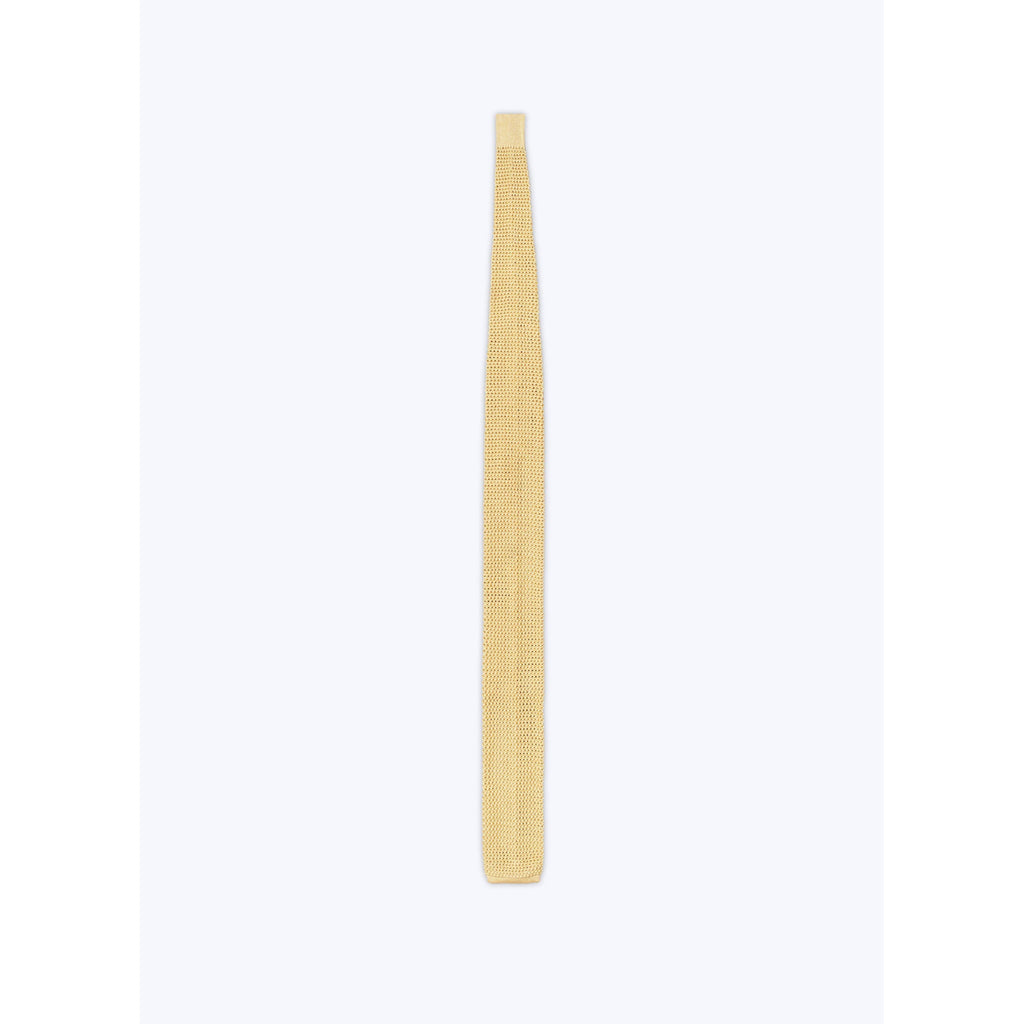 Corbata de punto de seda - Amarillo pálido