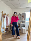 Maille En Laine Léonie - Fuschia