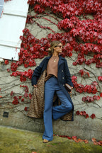 Paul Trench Navy/Leopard