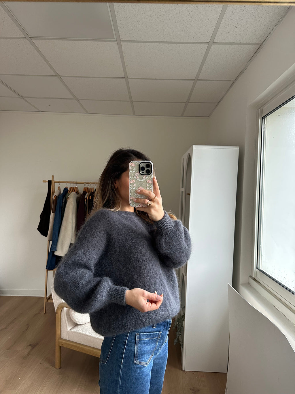 Dark Grey Gaia Mohair and Wool Knit