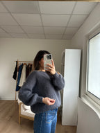 Dark Grey Gaia Mohair and Wool Knit