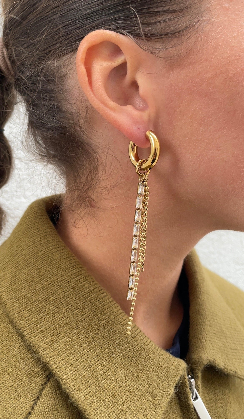 Asymmetric Festive hoop earrings