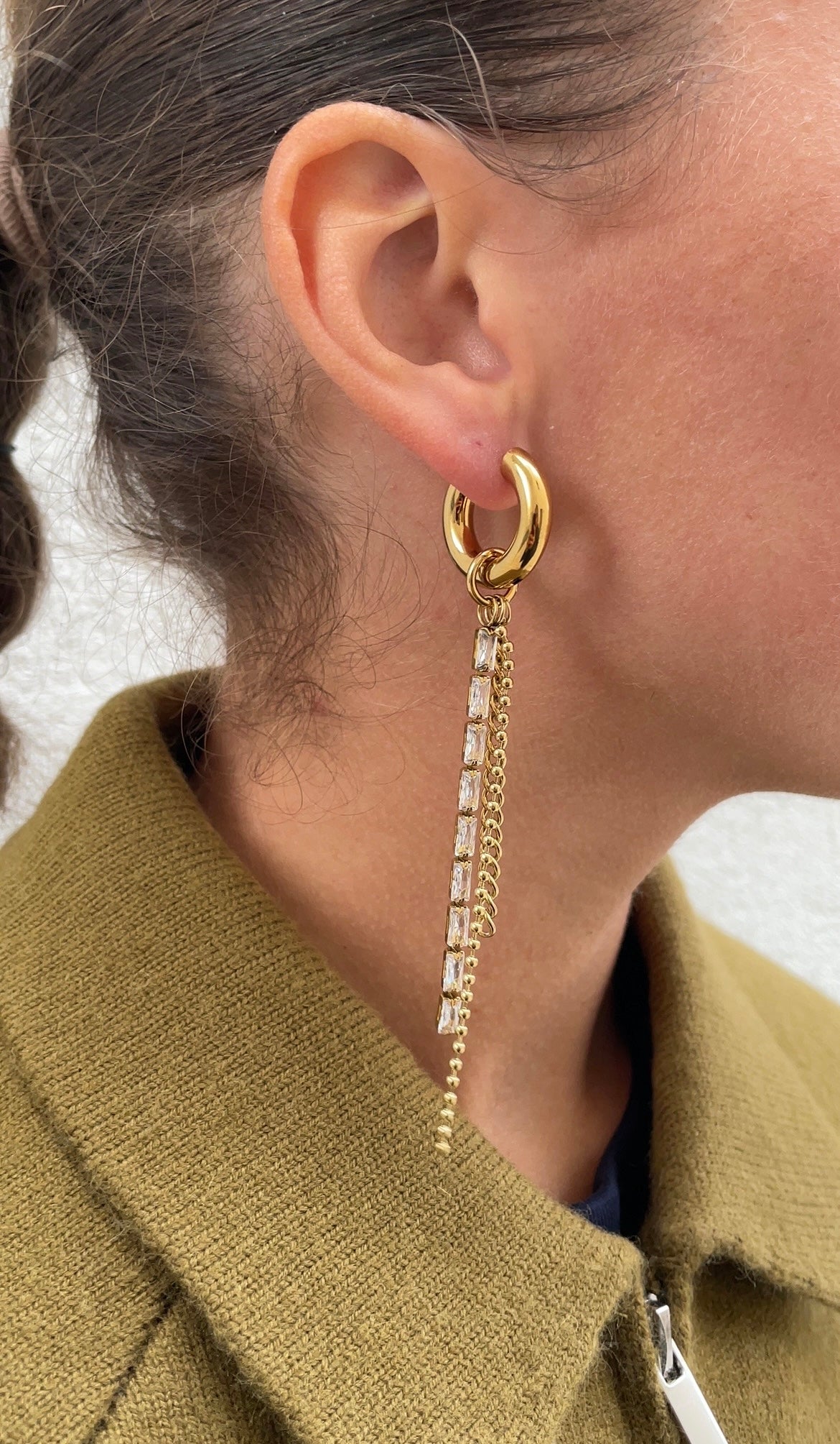 Asymmetric Festive hoop earrings