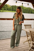 Pantalon Satiné Julya - Kaki