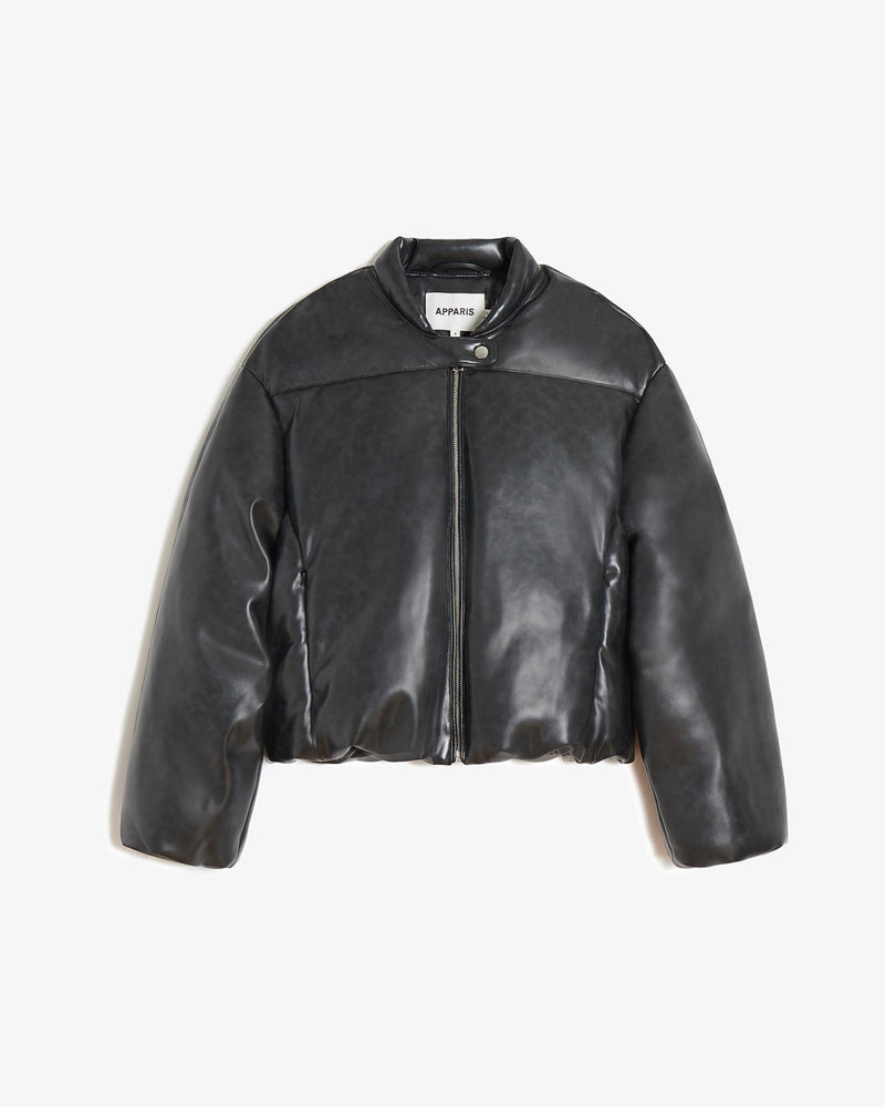 Gigi Quilted Bomber Jacket Black