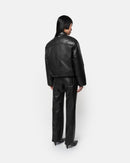 Gigi Quilted Bomber Jacket Black