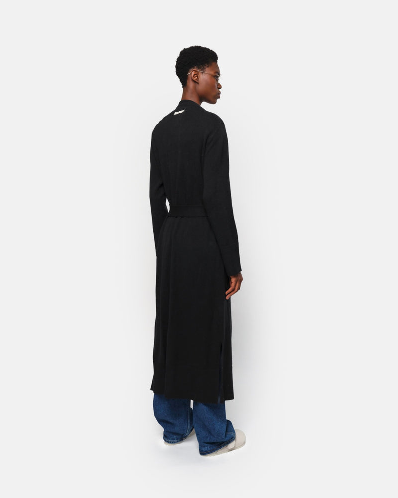 Alessi Black Belted Long Cardigan