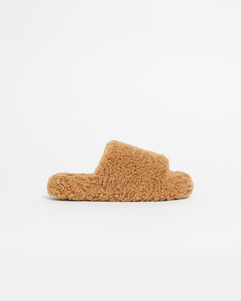 Dillon Bouclette Slide Hazelnut Slipper