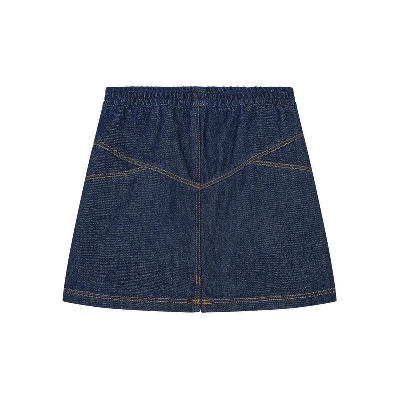Jupe Courte Denim Organique - Denim Brut - Fille