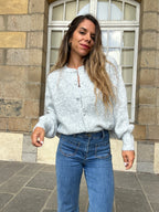 Irène light grey cardigan