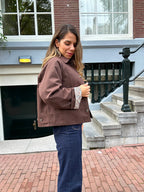 Chaqueta trench Edith de algodón Liberty marrón