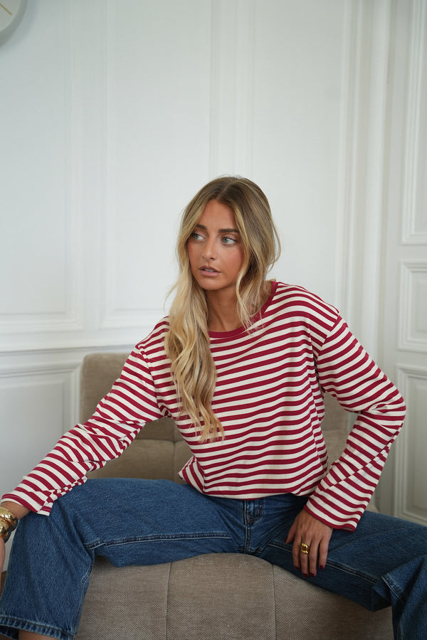 Long-Sleeved Top - Ariana Red