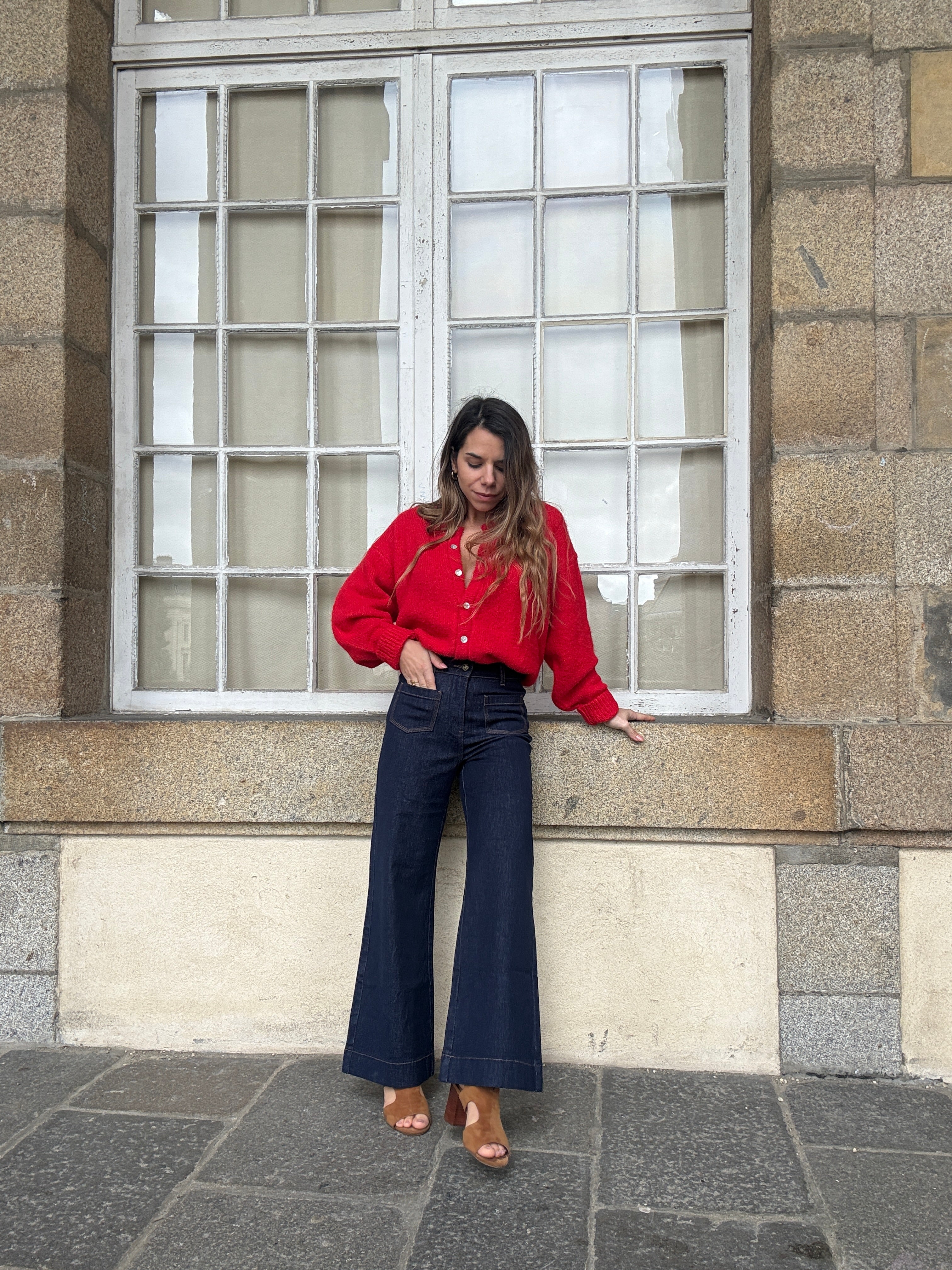 Charlie red cardigan