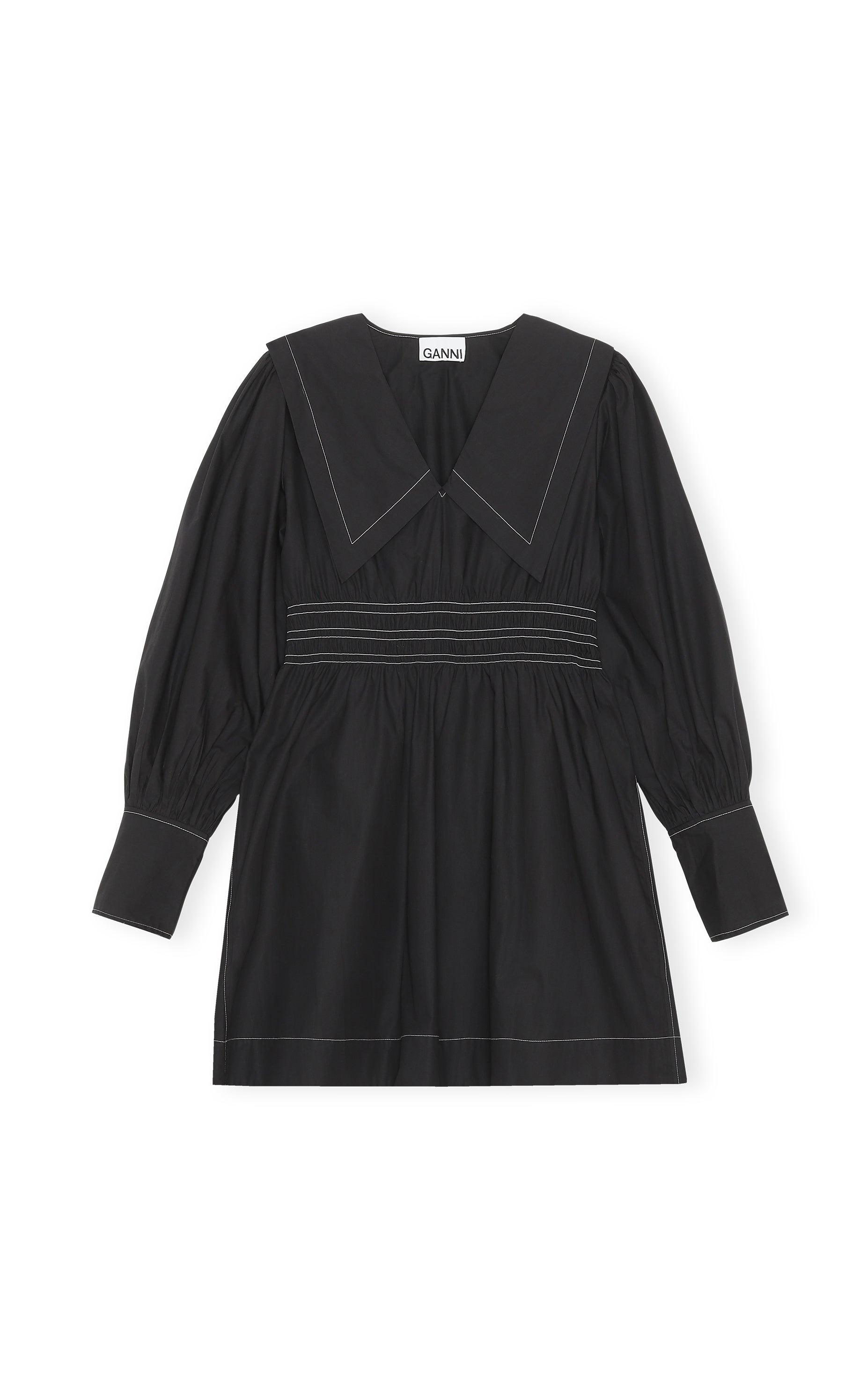 Vestido Corto Con Escote En V - Black