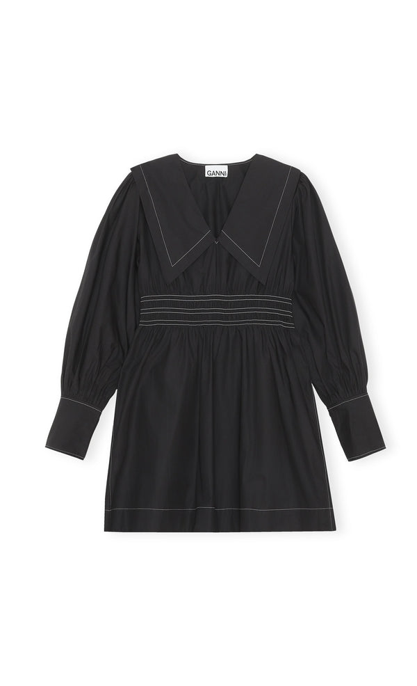 Short V-Neck Dress - Black