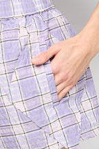 Short À Carreaux En Seersucker - Check Persian Violet
