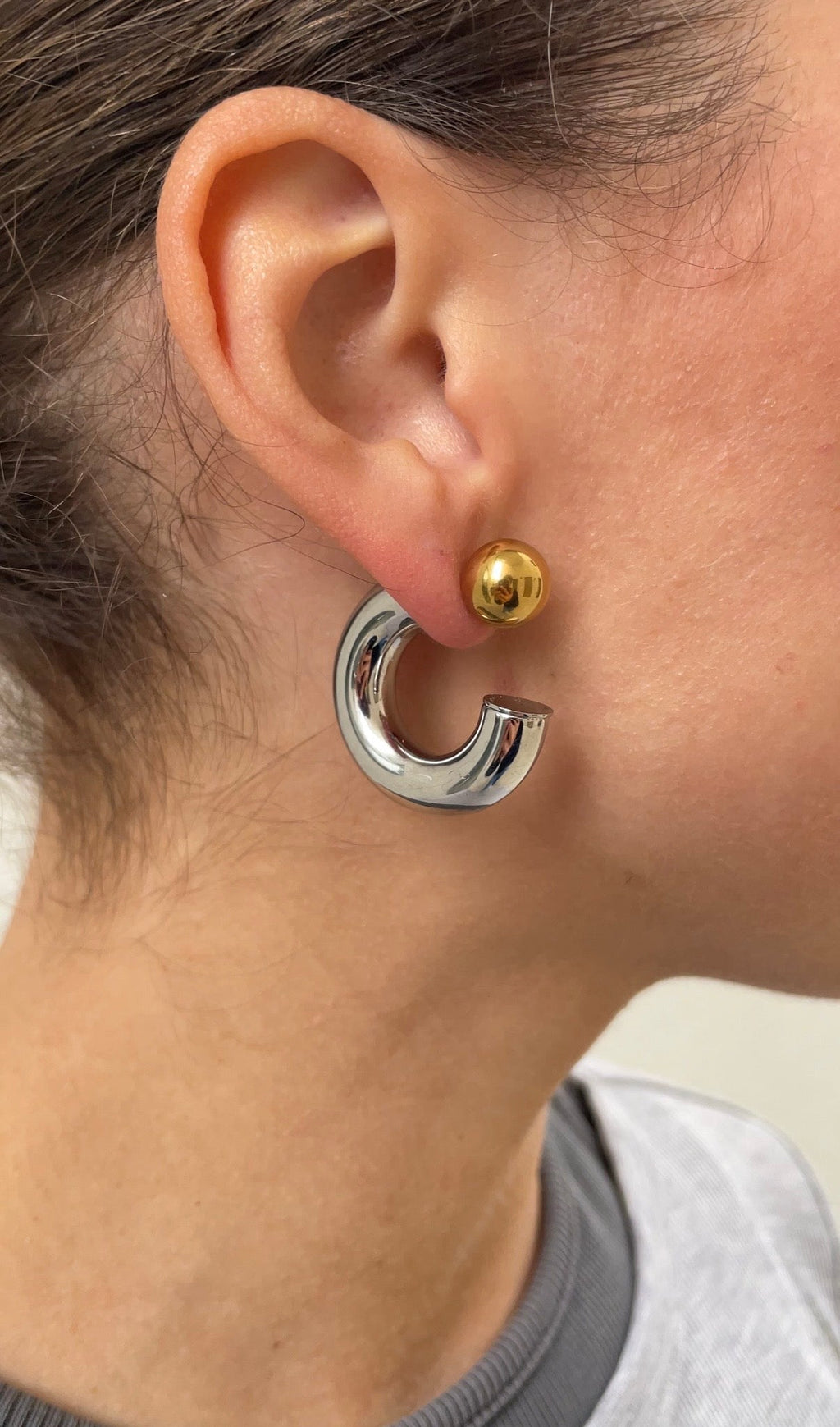 Reverse Hoop Earrings
