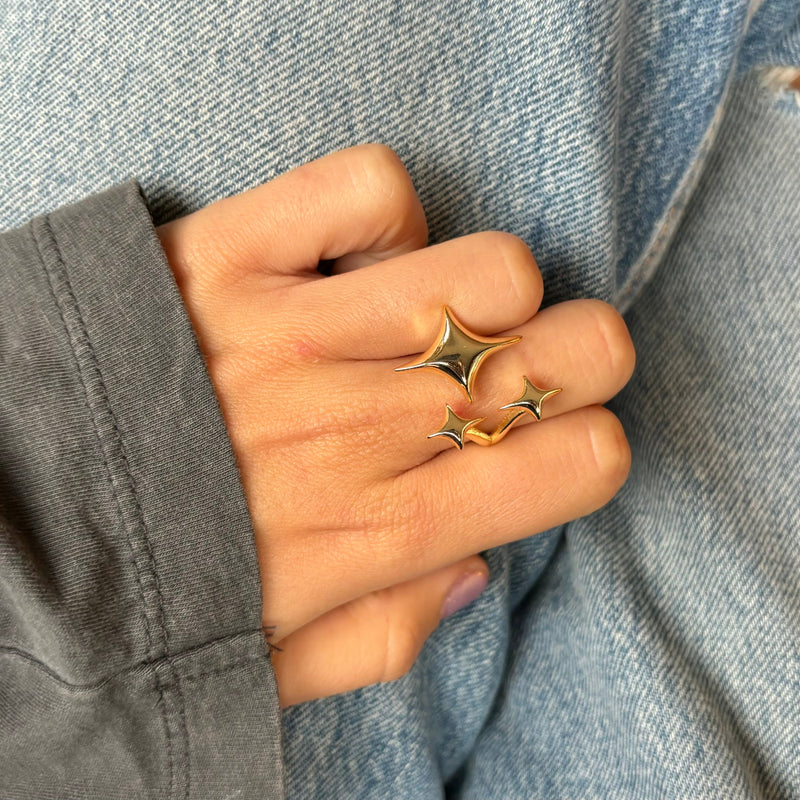 Triple Star Ring