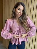 Pink Iris Blouse