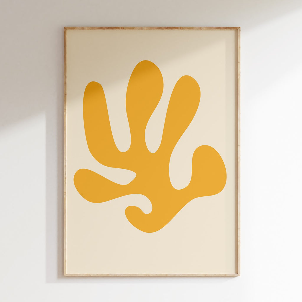 Flowers - Affiche Modern Flower 3 - Jaune