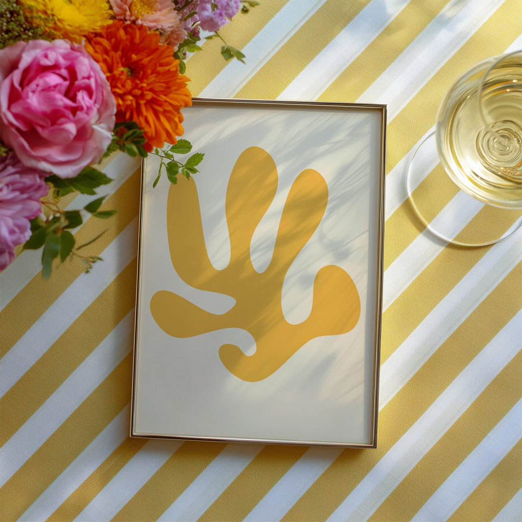 Flowers - Affiche Modern Flower 3 - Jaune