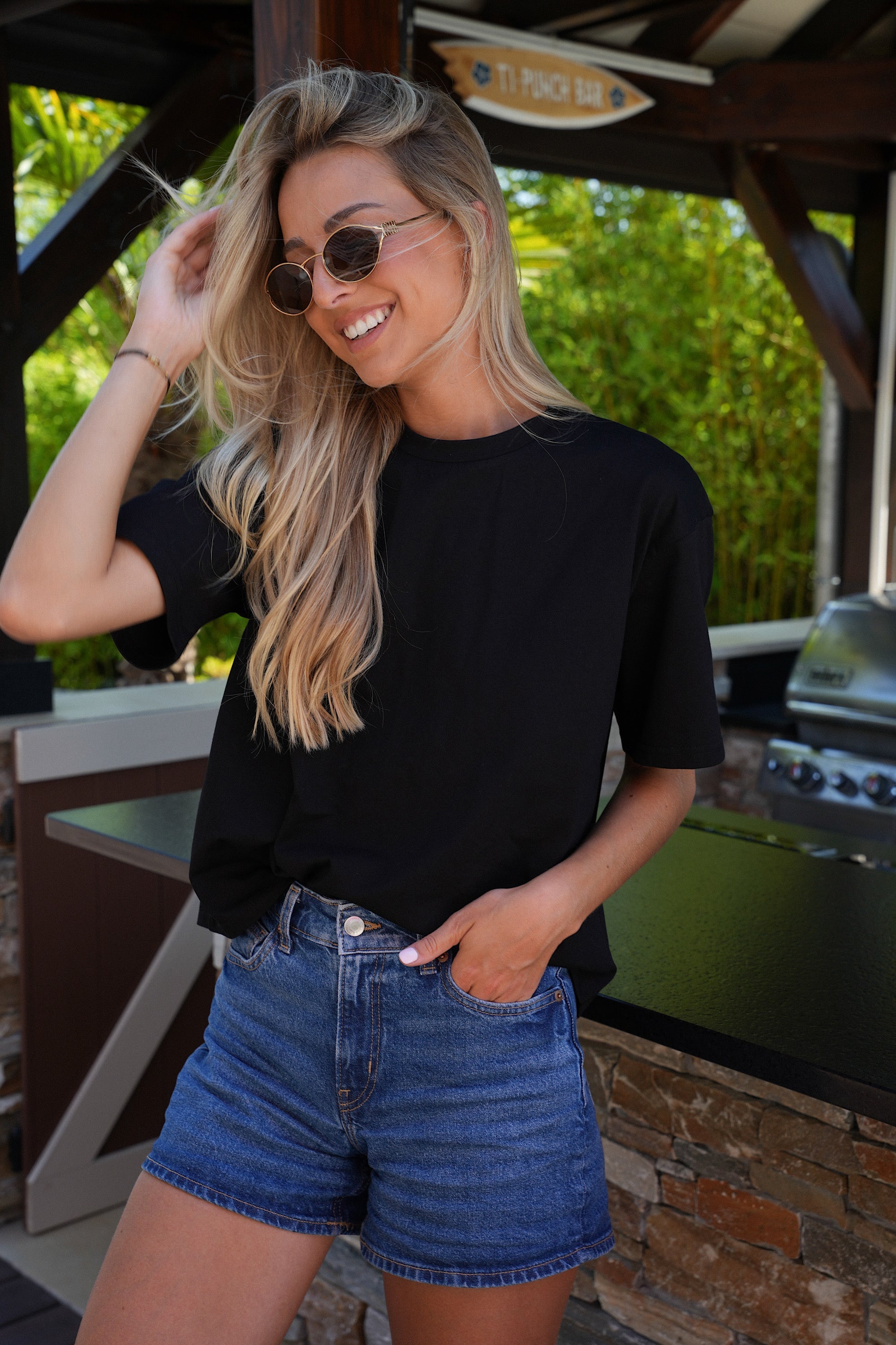 T-Shirt Brodé Lika - Noir