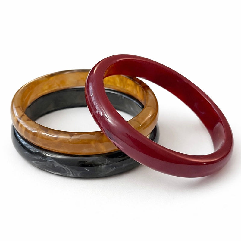 Set Of 3 Resin Bangles Erica Oscuro