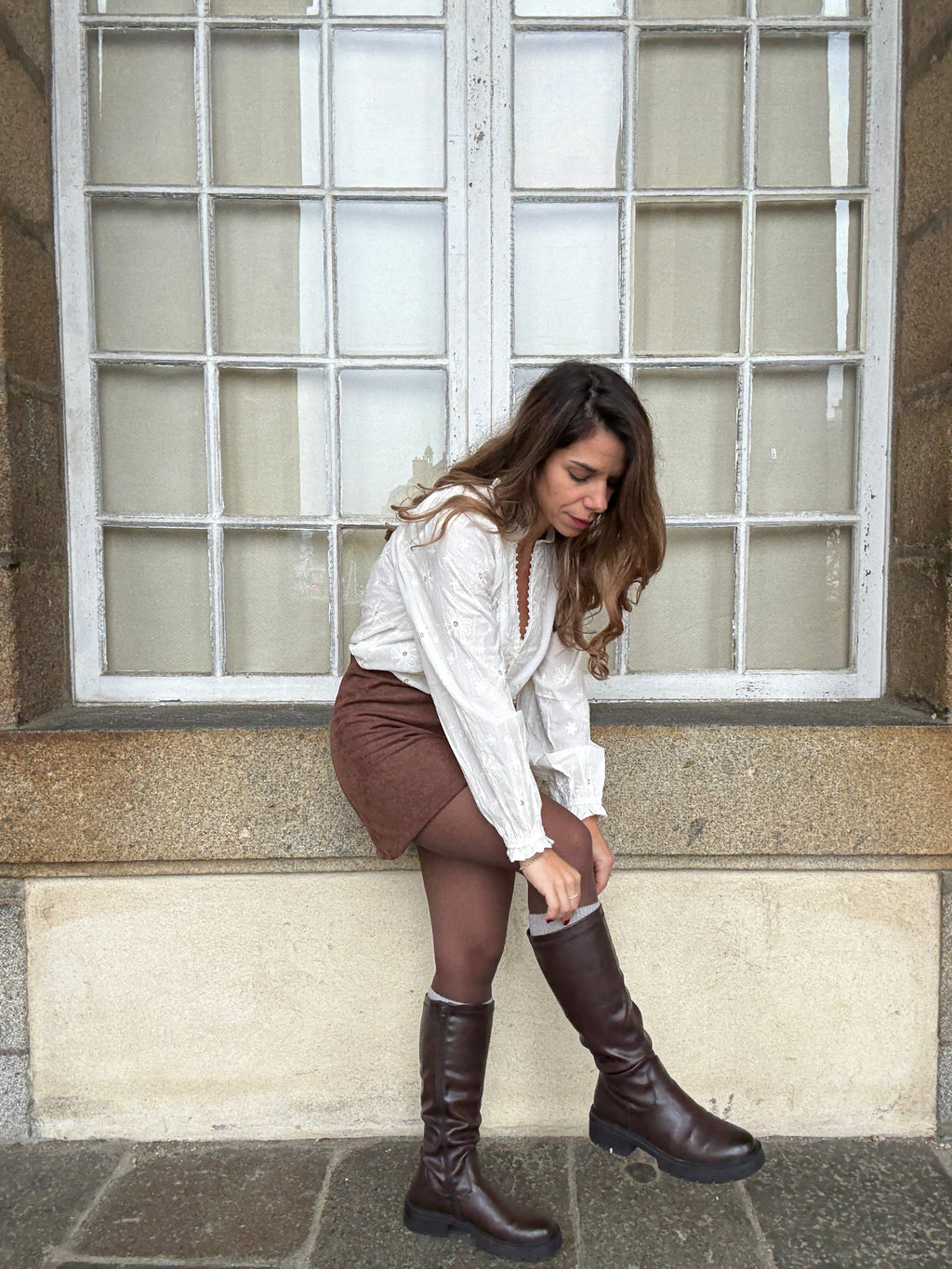 Irène faux suede skirt